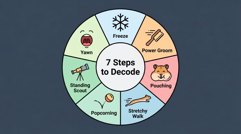 modern-infographic-diagram-showing-seven-steps-of-hamster-body-language-analysis