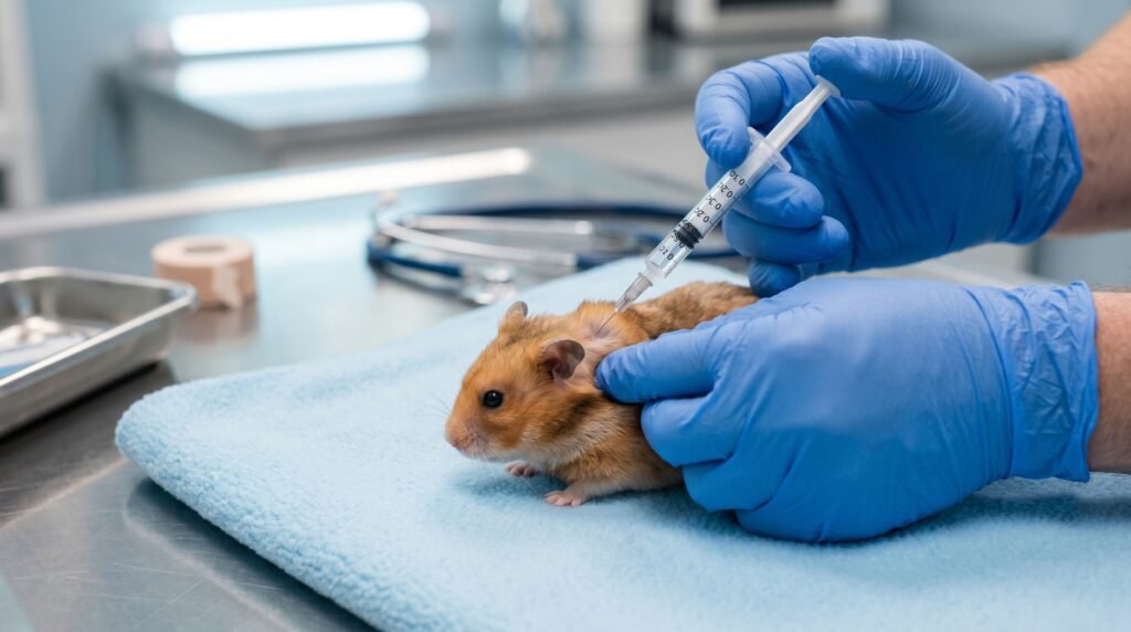veterinary-subcutaneous-fluid-injection-for-hamster