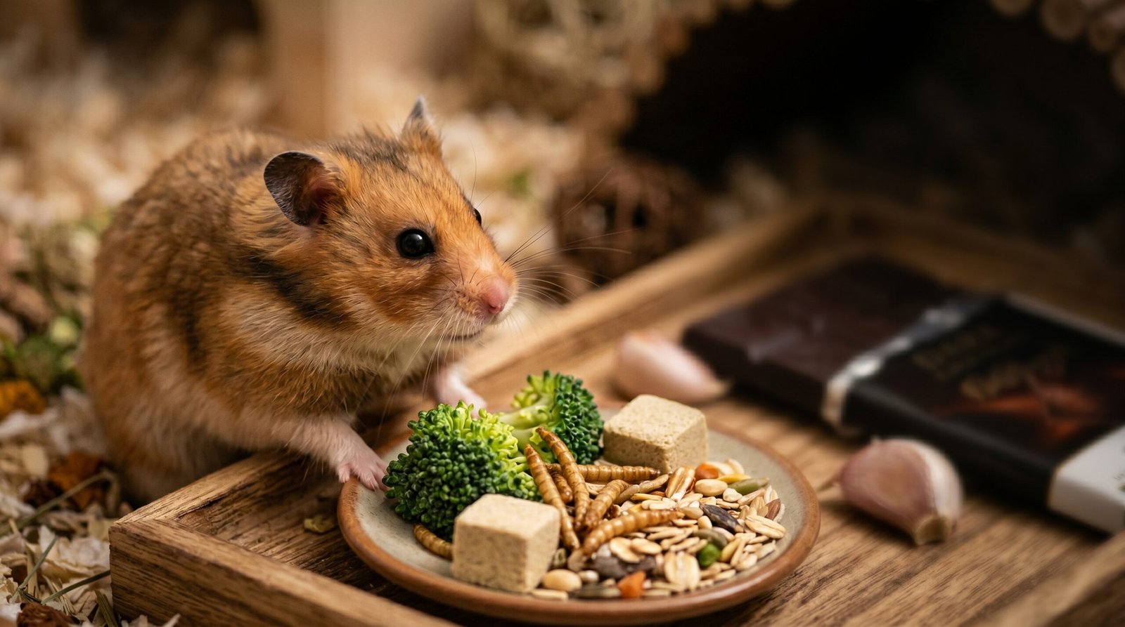 hamster-choosing-broccoli-and-lab-blocks-over-chocolate-and-garlic