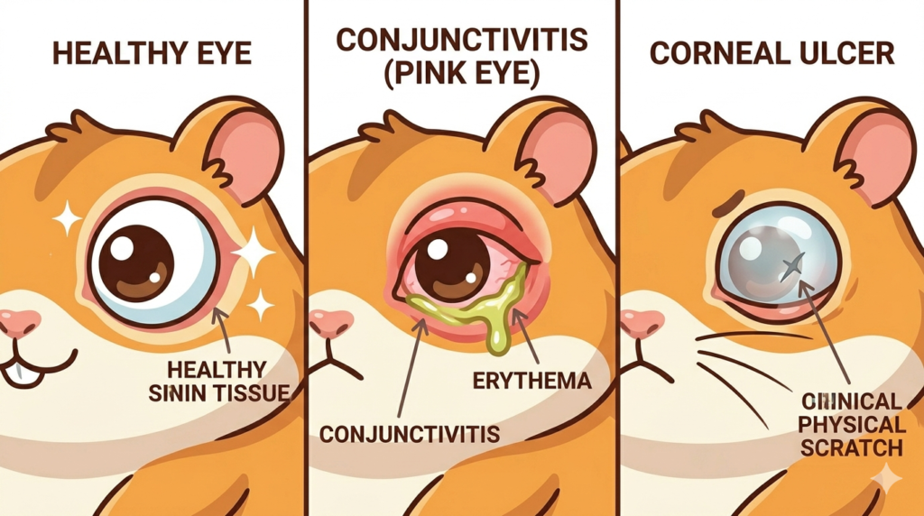 animated–infographic–comparison–healthy–hamster–eye–vs–conjunctivitis–vs–corneal–ulcer