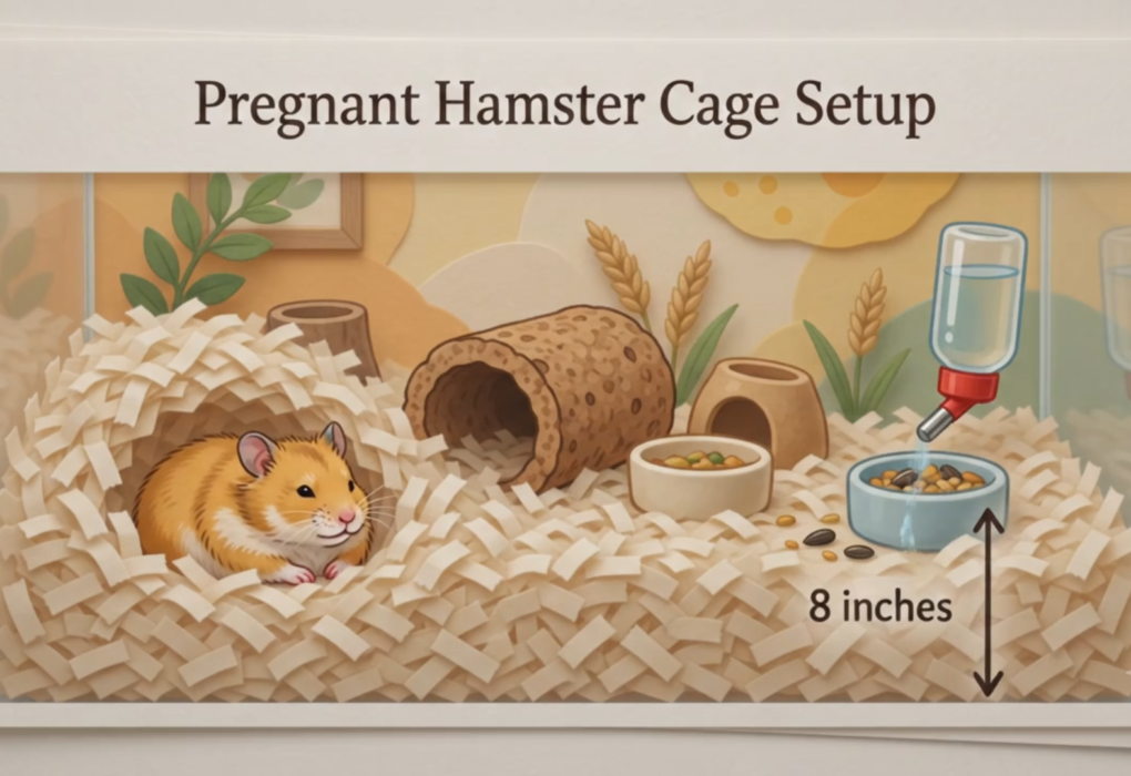pregnant–hamster–cage–setup–featured–infographic–showing–cross–section–of–cozy–maternity–cage–with–deep–bedding–and–cork–hide