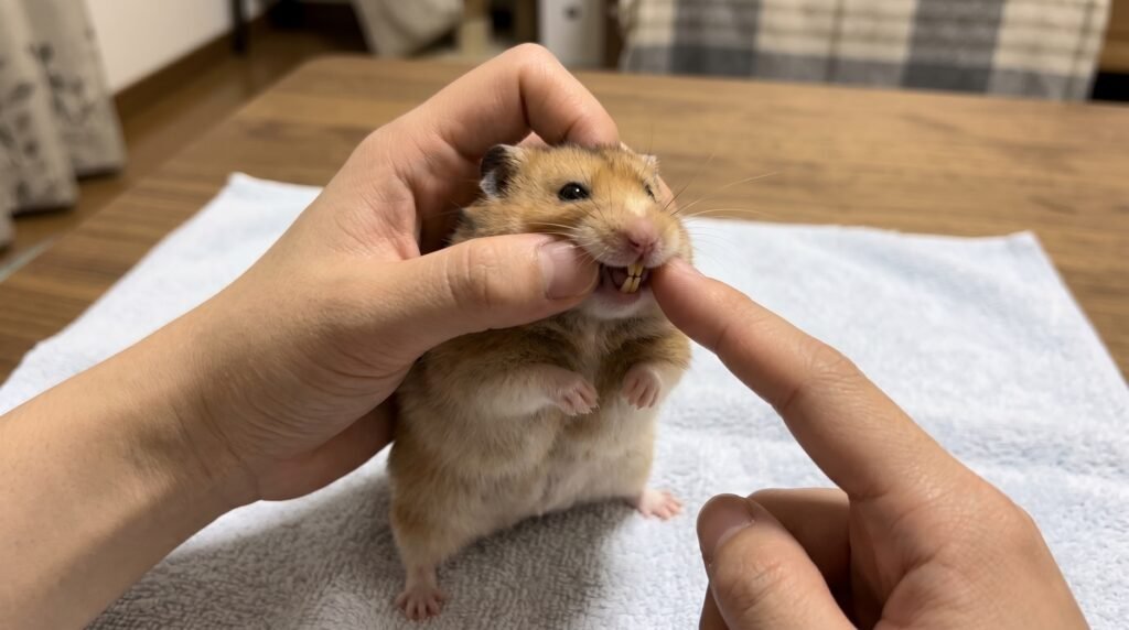 checking–hamster–teeth–safely
