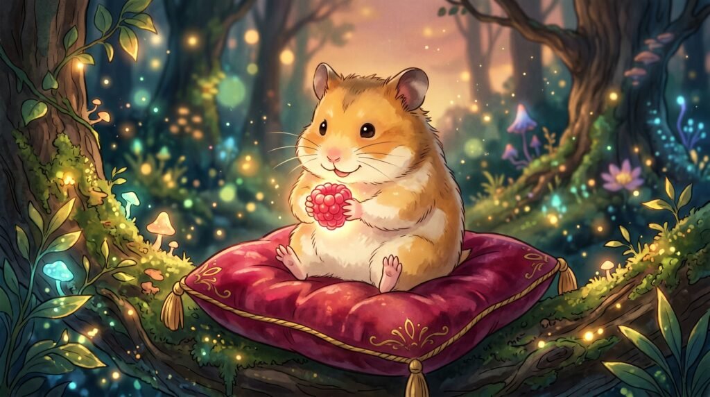 hamster-eating-raspberry-antioxidant-treat