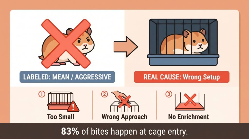 hamster–aggression–myth–vs–reality–infographic–showing–wrong–labels–versus–real–environmental–causes–of–cage–aggression