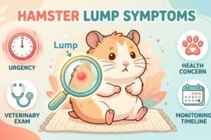 animated–infographic–of–a–cartoon–syrian–hamster–with–a–glowing–magnifying–glass–highlighting–a–lump–on–its–flank–surrounded–by–vet–icons