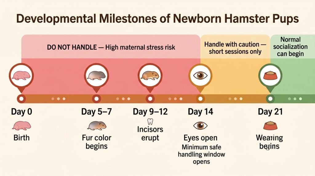 newborn–hamster–pup–development–timeline–day–0–to–21–no–touch–window–infographic