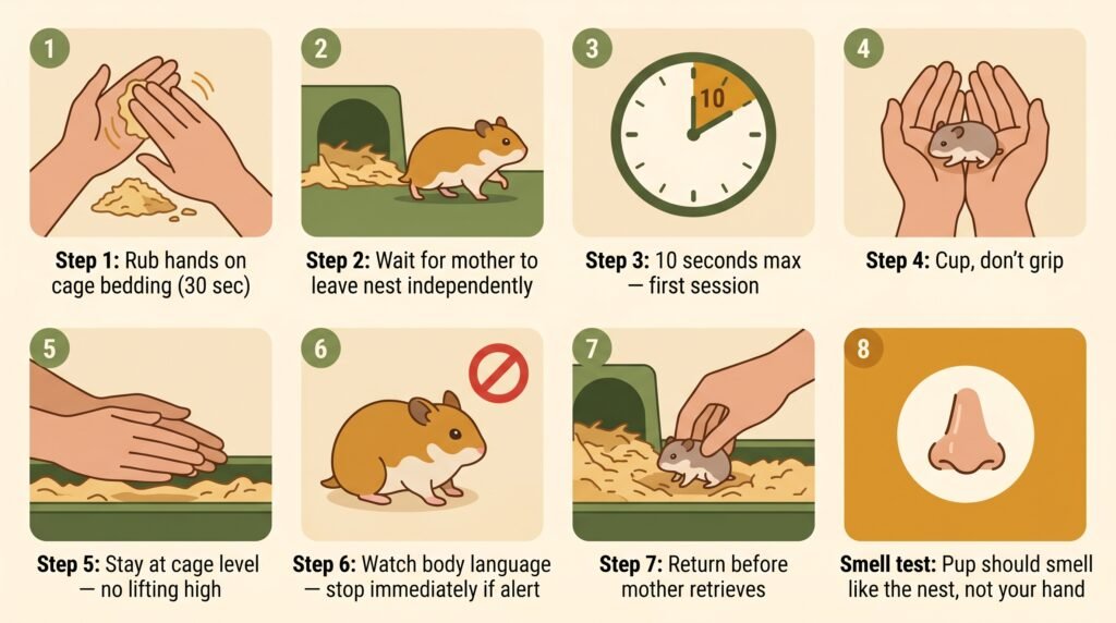 first–touch–protocol–for–baby–hamster–handling–after–14–days–step–by–step–infographic