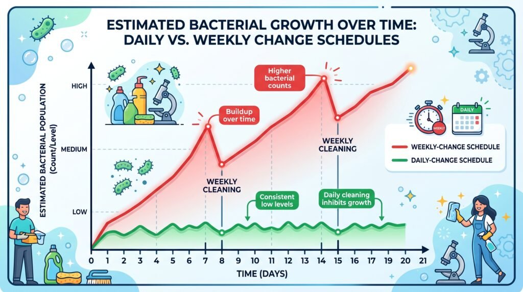 weekly–versus–daily–hamster–water–bacteria–growth–graph