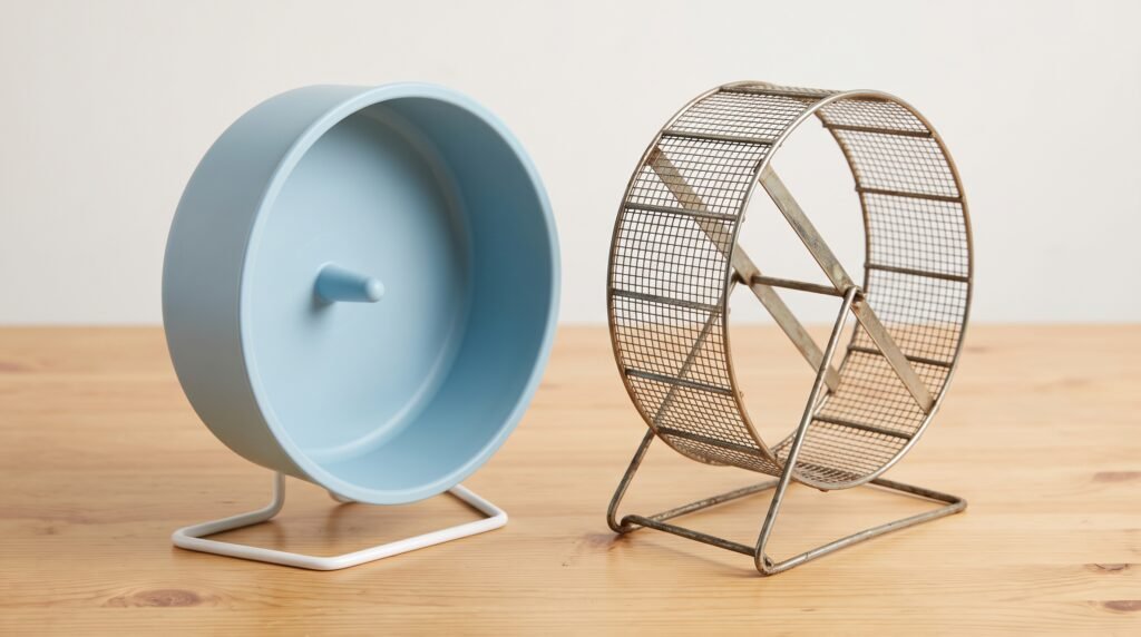 solid-surface-wheel-vs-wire-mesh-hamster-wheel-comparison